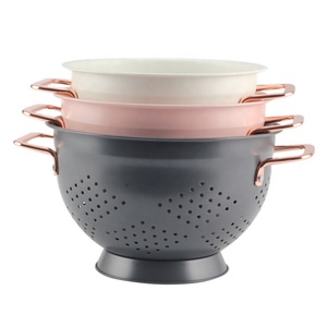 Stainless Steel Dishwasher Safe Kitchen Accessories Large Size copper handle Colander - Product Image 2