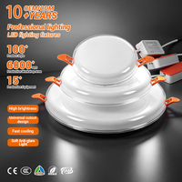 Plafonnier LED rond à double couche 3D, design professionnel, fin et économique, à montage en surface, 18W, 24W, 36W, 48W, SMD