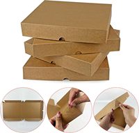 Boîtes à pizza en papier kraft de haute qualité APP 12x12x1,9 pouces pour pizzas maison, gâteaux, biscuits et travaux manuels