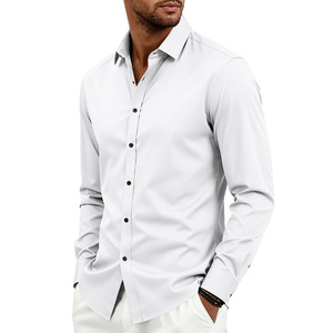 Customized <b>Men's</b> Casual Dress <b>Shirts</b> Breathable Quick Dry Long Sleeve Button Down Slim Fit Spring - Product Image 1
