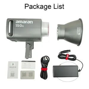 Luz LED Aputure <span class=keywords><strong>Amaran</strong></span> 150C/300C RGBWW de Estudio a Todo Color para Fotografía y Video con Montura Bowens DC para Transmisión en Vivo y Grabación de Video - Product Image 6