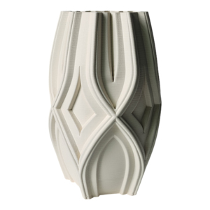 Vaso in Ceramica 3D Geometrico con Design Scultoreo Testurizzato e Dettagli Intagliati, Elemento Decorativo per Soggiorno - Product Image 1