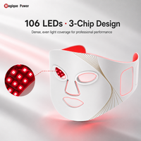 Máscara de Terapia LED Portátil Profesional Magique Power, Tecnología Fotónica PDT, 460nm 550nm 850nm, Máscara Facial Roja
