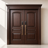 Porte d'entrée double sur mesure, fabrication directe, serrure intelligente, design antivol pour villas