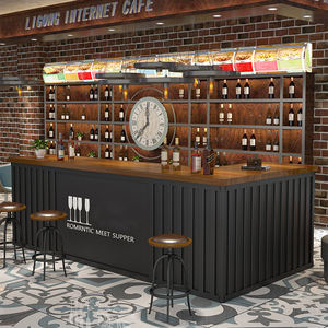 Mostrador de recepción de barra de madera moderno personalizado para hoteles, cafeterías, clubes nocturnos, bodas, gimnasio, edificios de oficina, Mostrador de barra comercial - Product Image 3