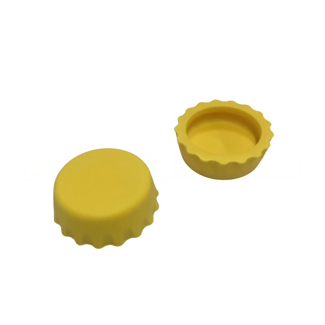 Bouchon de bouteille de bière jaune