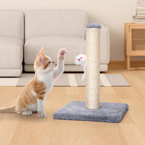 Nobleza moderno classico gatto tiragraffi giocattolo piccolo grigio 25X25X35 cm legno gatto albero modello 8719138837397 imballaggio in cartone - Product Image 3