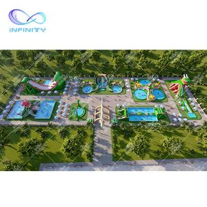 Grand parc aquatique à thème de dinosaures, <span class=keywords><strong>piscine</strong></span> gonflable, toboggan aquatique, parc d'attractions gonflable, parc aquatique au sol, <span class=keywords><strong>jeux</strong></span> commerciaux - Product Image 5