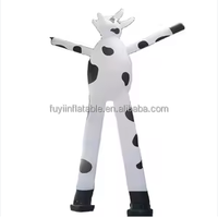 Décoration promotionnelle extérieure de mascotte personnalisée annonçant la danseuse gonflable d'air danseuse gonflable de vache agitant le modèle
