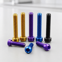 Baut Titanium GR5 Custom Anodized Torx Cup Head Screw Burn Blue Produsen untuk Perakitan Struktural Ringan Sepeda Motor