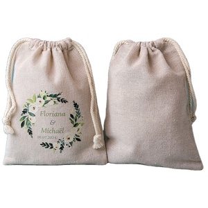 Bolsa con Cordón y Logotipo Personalizado, Bolsa de Regalo de Algodón Orgánico, Bolsa Pequeña para Paquetes, Bolsa Reciclable para Polvo - Product Image 1
