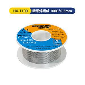 HX-<span class=keywords><strong>T100</strong></span> de mécanicien 100g fil à souder noyau de colophane doux 0.3mm 0.4mm 0.5mm 0.6mm 0.8mm 1mm 1.2mm pour iPhone <span class=keywords><strong>Samsung</strong></span> outil de réparation - Product Image 4