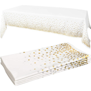 Mantel Desechable para Fiestas - Cubierta de Plástico Grueso con Diseño de Puntos para Decoración de Bodas, Cumpleaños y Festividades, Mantel al por Mayor - Product Image 3