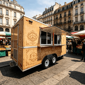 Street Food Cart Snack Mobile Truck Food Vintage Food Truck Outdoor Street Food Kiosk Fully Equipped Food Truck - Product Image 6