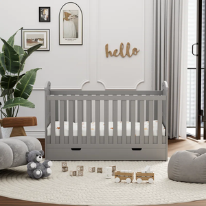 Culla per bambini <span class=keywords><strong>lettino</strong></span> in legno per dormire culle per neonati <span class=keywords><strong>con</strong></span> cassetto per camera da letto - Product Image 6