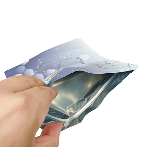 Tùy chỉnh nhựa đứng lên túi với kết thúc mờ dây kéo đóng cửa và dễ dàng xé notch tự niêm phong thiết kế dải - Product Image 6