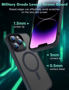 Coques Magnétiques pour Téléphones Portables <span class=keywords><strong>iPhone</strong></span> 17 16 15 14 Pro Max <span class=keywords><strong>13</strong></span> Mini – Produits Phares 2026 – Coque Arrière Translucide Mate - Product Image 2