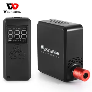 WEST BIKING Nova Bicicleta Roda Pneu Inflator Portátil Portátil Carro Inteligente Bomba De Ar Elétrica Recarregável Para Pneus De Carro