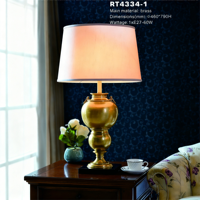 Lampe de table en laiton antique française, abat-jour en tissu, bronze, chérubin doré, éclairage de chevet pour hall d'hôtel