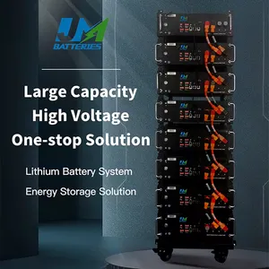 JM capacità 200Ah 300ah 400ah 51.2V 5KWH 10KWH 15KWH 20KWH batteria impilabile a casa sistema di accumulo di batterie a energia solare