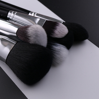 Ensemble de pinceaux de maquillage professionnels de haute qualité, pinceaux cosmétiques doux pour le visage et les yeux, manche en bois, étiquette privée, vente en gros