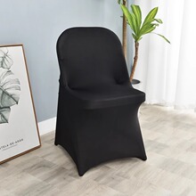 Cubierta de asiento de silla plegable de LICRA blanca al por mayor para silla plegable de Boda del acontecimiento - Product Image 6