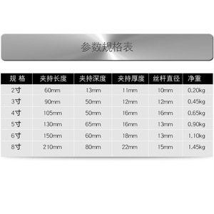 เครื่องมือยึดแม่พิมพ์งานไม้เกรดอุตสาหกรรมเครื่องหนีบเหล็กรูปตัวซี210มม. - Product Image 1