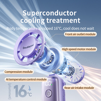 Ventilateur portable USB Type C rechargeable YF08, mini ventilateur de poche 6000mAh