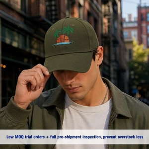 Casquette de baseball en coton de qualité 1.1 OEM ODM avec broderie de <span class=keywords><strong>palmier</strong></span>, usine BSCI pour <span class=keywords><strong>la</strong></span> vente en gros, style vintage, MOQ - Product Image 3