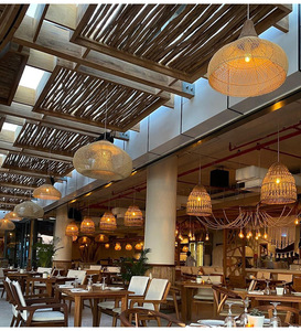 Bohemia Handwoven Rattan Lampshade Wicker Lamp <strong>Covers</strong> &amp; Shades Large Rattan Chandeliers &amp; Pendant <strong>Lights</strong> - Product Image 4