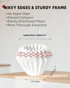 Lot de 200 tasses à café en papier et filtres de tailles variées de haute qualité, compatibles avec les machines à café à dosettes et à café moulu, 1-2 tasses, pour usage en café et pour les fêtes - Product Image 5