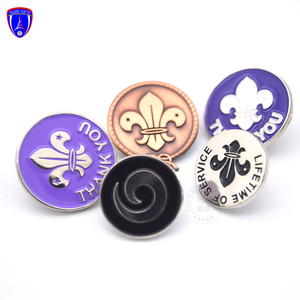 Spilla Rotonda Personalizzata con Logo in Smalto Duro Pressofuso per Boy Scouts con Distintivo di Servizio a <span class=keywords><strong>Vita</strong></span> - Product Image 2