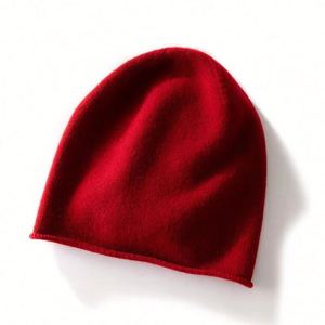 Wholesale Slouch Cashmere Wool Winter <b>Hat</b> Autumn Knitted Beanie <b>Hat</b> - Product Image 2
