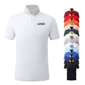 เสื้อโปโลขายส่ง ปักลายโลโก้ตามสั่ง ดีไซน์หรูหรา สำหรับกีฬากอล์ฟ ผู้ชาย ผ้าโพลีเอสเตอร์ผสมคอตตอน สีดำ พร้อมปักโลโก้ - Product Image 1