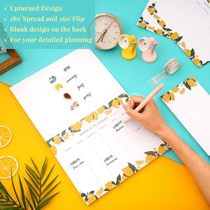 Design personnalisé 52 feuilles <span class=keywords><strong>jaune</strong></span> non daté à la liste des choses à faire <span class=keywords><strong>Bloc</strong></span>-notes planificateur hebdomadaire <span class=keywords><strong>Bloc</strong></span>-notes pour le travail Objectifs Notes Calendrier Idées - Product Image 5