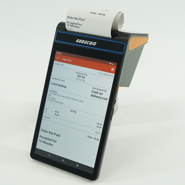 Tablet Pos Printer Android 12 System with NFC 58mmThermal Printing for Online Restaurant's Order Receipt