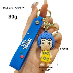 Porte-clés en PVC Animal exotique drôle abstrait bâton en bois personne requin pendentif porte-clés - Product Image 5