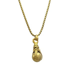 Yunnique – collier avec pendentif gant de boxe en acier inoxydable, or, bijoux de mode rétro punk pour hommes, design géométrique, FY122076 - Product Image 5