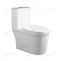 Nouveau design 2026 – WC monobloc de luxe allongé en porcelaine, à siphon, à poser au sol, installation facile, pour salle de bain, villa, appartement