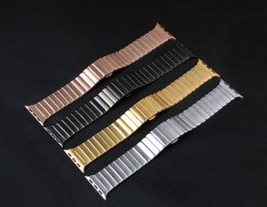 Nouveau bracelet de montre en métal à maillons en acier inoxydable de luxe bleu pour <span class=keywords><strong>apple</strong></span> <span class=keywords><strong>Watch</strong></span> SE 6 5 Bracelet Bracelet ceinture remplacement de bracelet de montre - Product Image 6