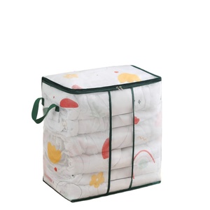 Andeya Transparent Foldable Ziplock Clothes Storage Bag PVC Closet Storage Bed Sheet Organizer