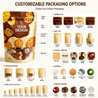 Op maat bedrukte, voedselveilige staande pouches met ritssluiting voor snacks, snoep, koekjes, chips en noten