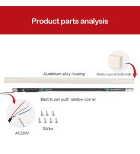 Moteur de porte coulissante automatique moderne 24V Installation à vis de conception facile à ouvrir pour porte coulissante Accessoires de fenêtre de porte en <span class=keywords><strong>aluminium</strong></span> - Product Image 5