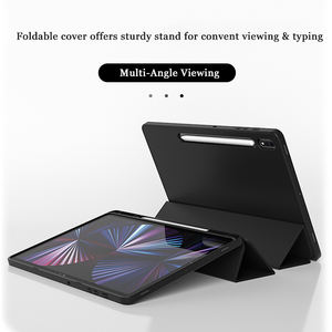 Funda de cuero magnética para Samsung Galaxy Tab S10 Plus S9 + 12,4 '', funda con soporte triple para S10 Plus, carcasa trasera de TPU, portalápices - Product Image 5