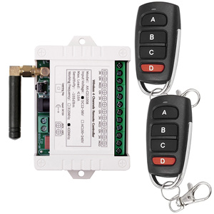Multi-Function 4-Channel 10A DC <strong>Wireless</strong> <strong>RF</strong> Remote <strong>Control</strong> <strong>Switch</strong> (12V/24V/36V, 433MHz) with Metal Transmitter Receiver - Product Image 2