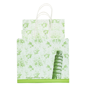 Nuevos Artículos Populares: Bolsas de Papel Kraft Impresas Personalizadas con Asa, Diseño Torre Inclinada de Pisa - Product Image 6