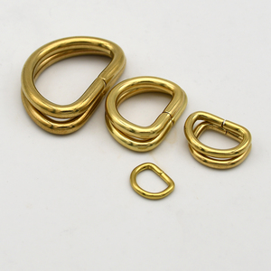 Latón D anillos en forma de hebillas para bolso Correa monedero correas Collar de perro 10-38mm de ancho de artesanía de cuero accesorios de bricolaje - Product Image 4