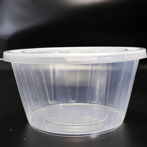 Bols jetables ronds en plastique transparent 1500ml au micro-ondes avec couvercle grand emballage à emporter à emporter - Product Image 2