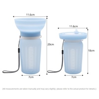 Gourde portable en silicone pour animaux de compagnie avec bol pliable anti-fuite – Idéale pour la marche, la randonnée et les voyages en extérieur