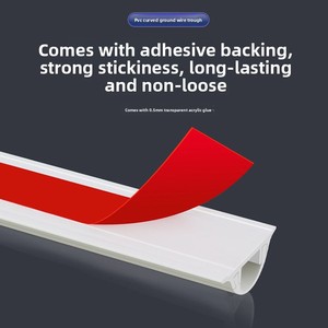 Ducto de Cableado Curvo de <span class=keywords><strong>PVC</strong></span>, Ignífugo, de Montaje Superficial, Cableado Invisible Expuesto, Ducto de Cable para Exteriores, Accesorios Blancos, Codo Hx-06 - Product Image 4